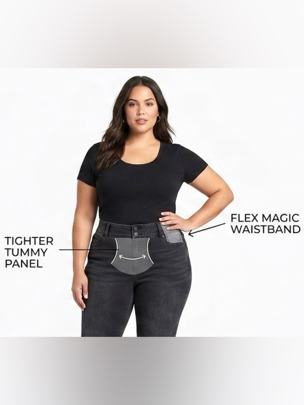Lane Bryant Flex Magic Waistband Tighter Tummy Straight Jeans 20